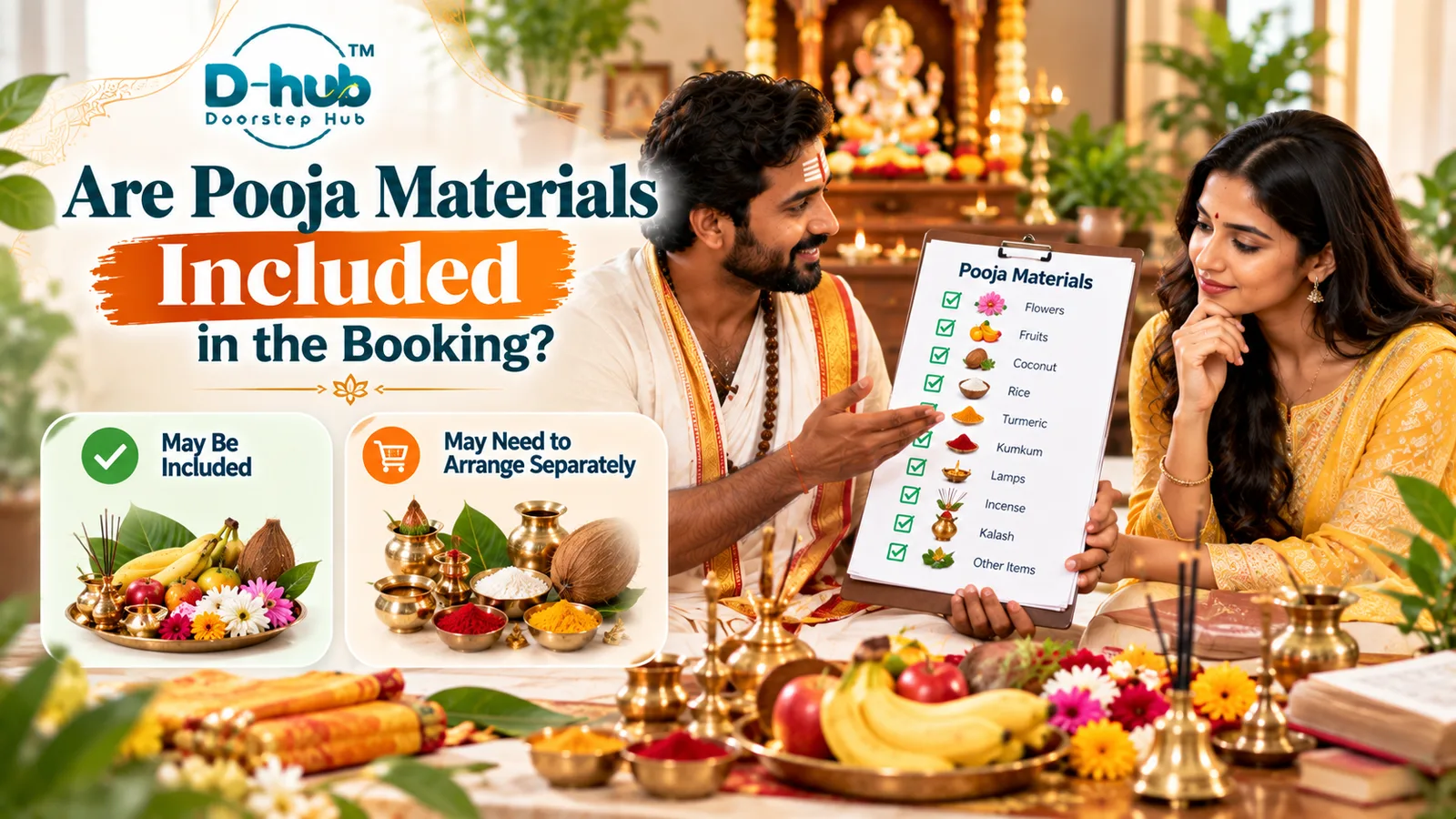 Are Pooja Materials Included in the Booking