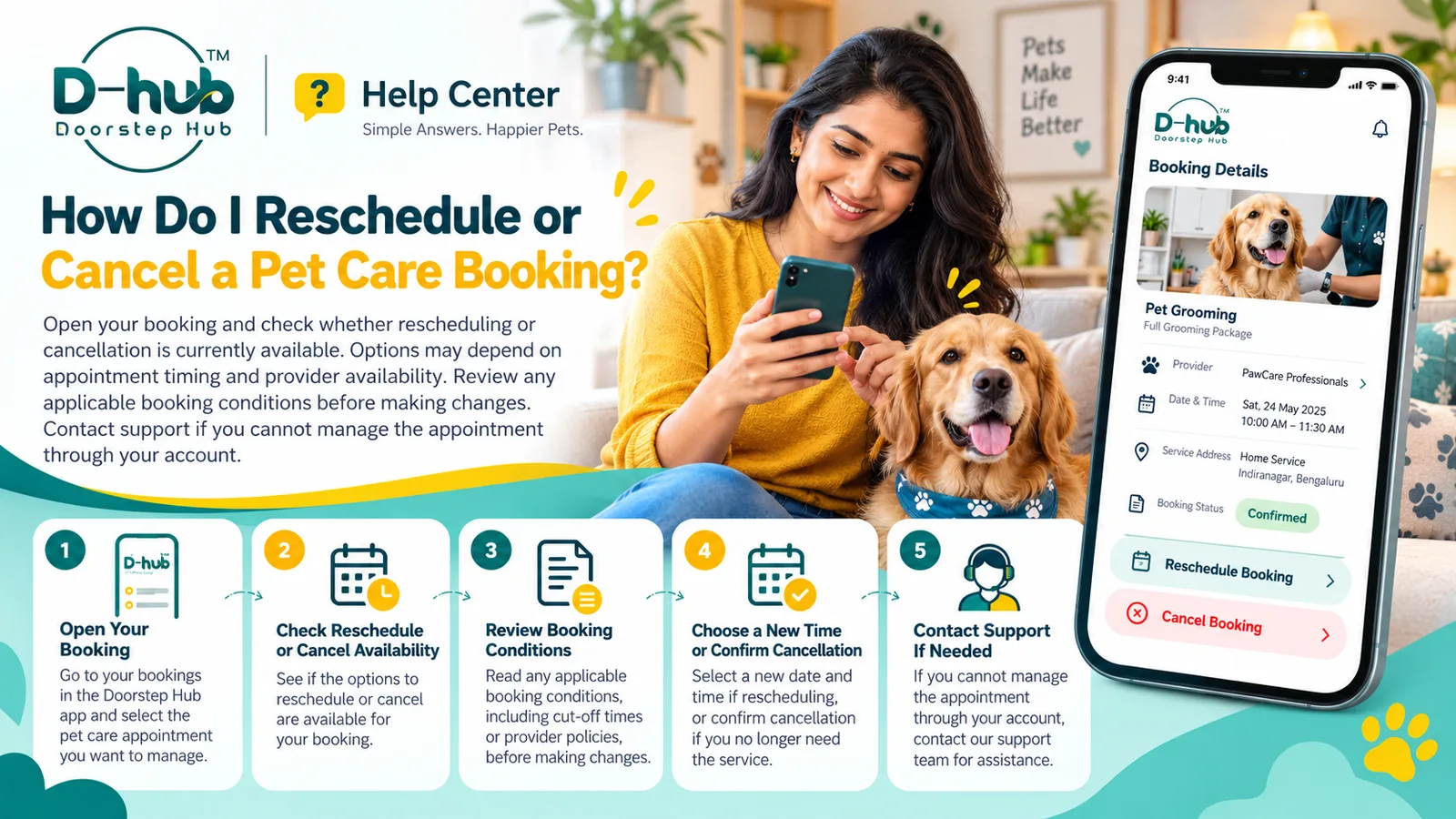 How Do I Reschedule or Cancel a Pet Care Booking?