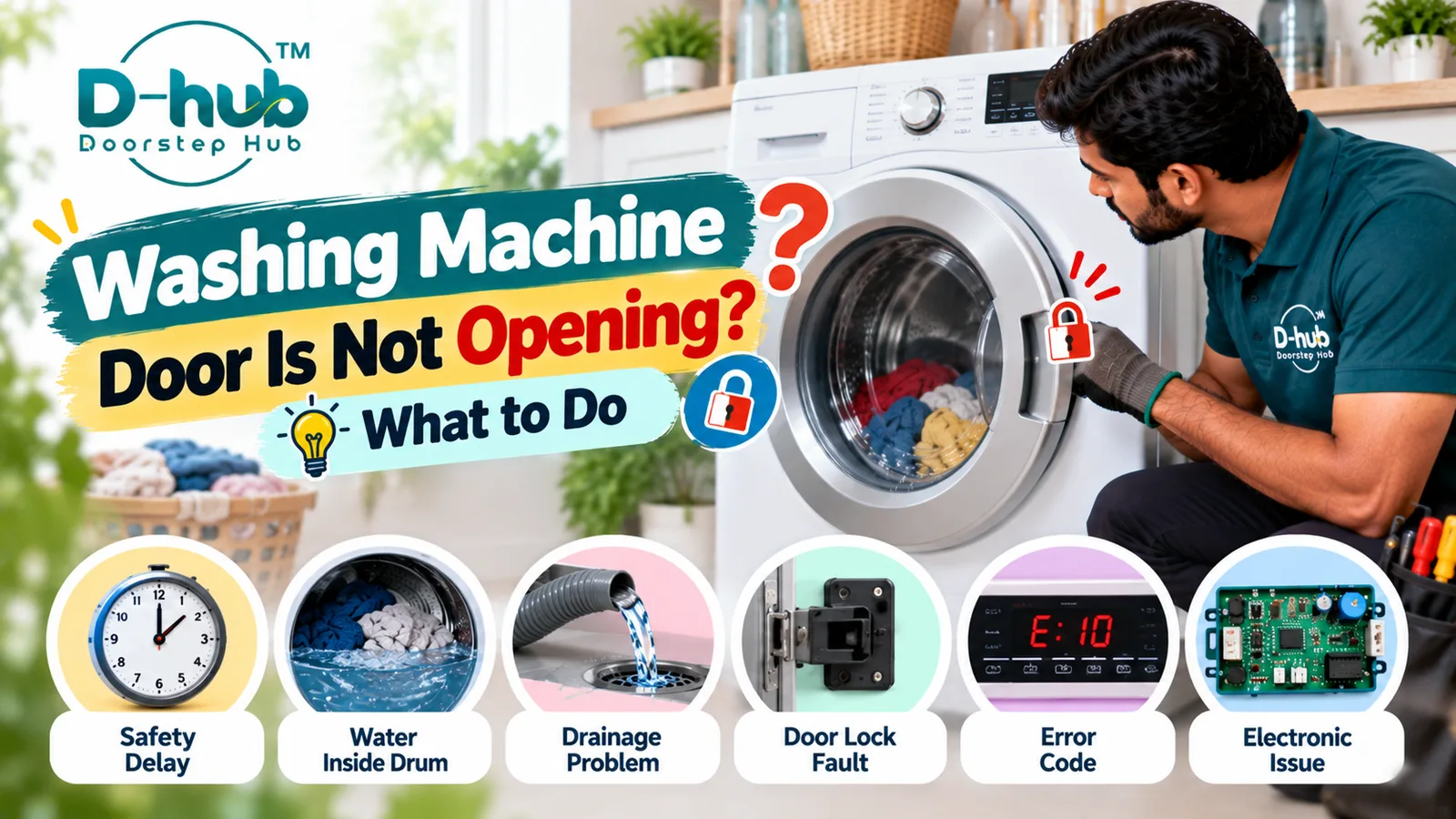 Washing Machine Door Is Not Opening: What to Do