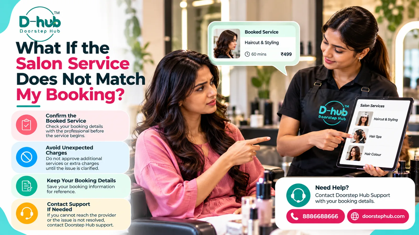 What If the Salon Service Does Not Match My Booking?